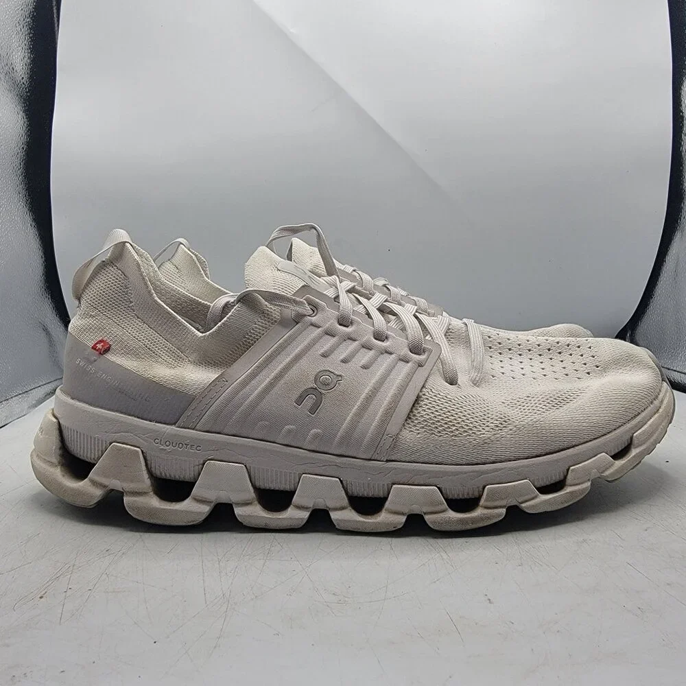 ON Cloudswift 3 Womens 10 Triple White Running Shoes Athletic Sneakers Walking